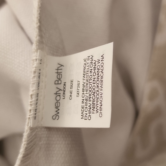 SWEATY BETTY x HALLE BERRY Logo Canvas Cotton Tote Bag Purse Carryall Gym Travel - Picture 8 of 16